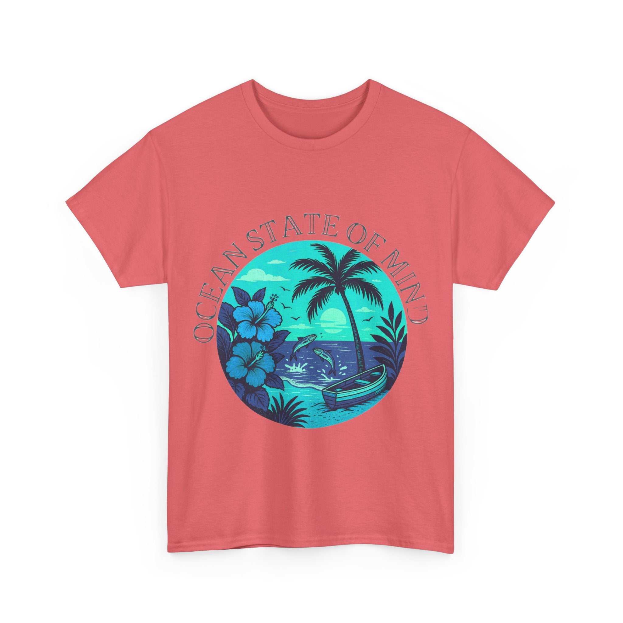 Ocean State of Mind Unisex Heavy Cotton Tee, Beach Vibes Shirt, Summer T-Shirt, Gift for Ocean Lovers, Tropical Relaxation Tee, [...]