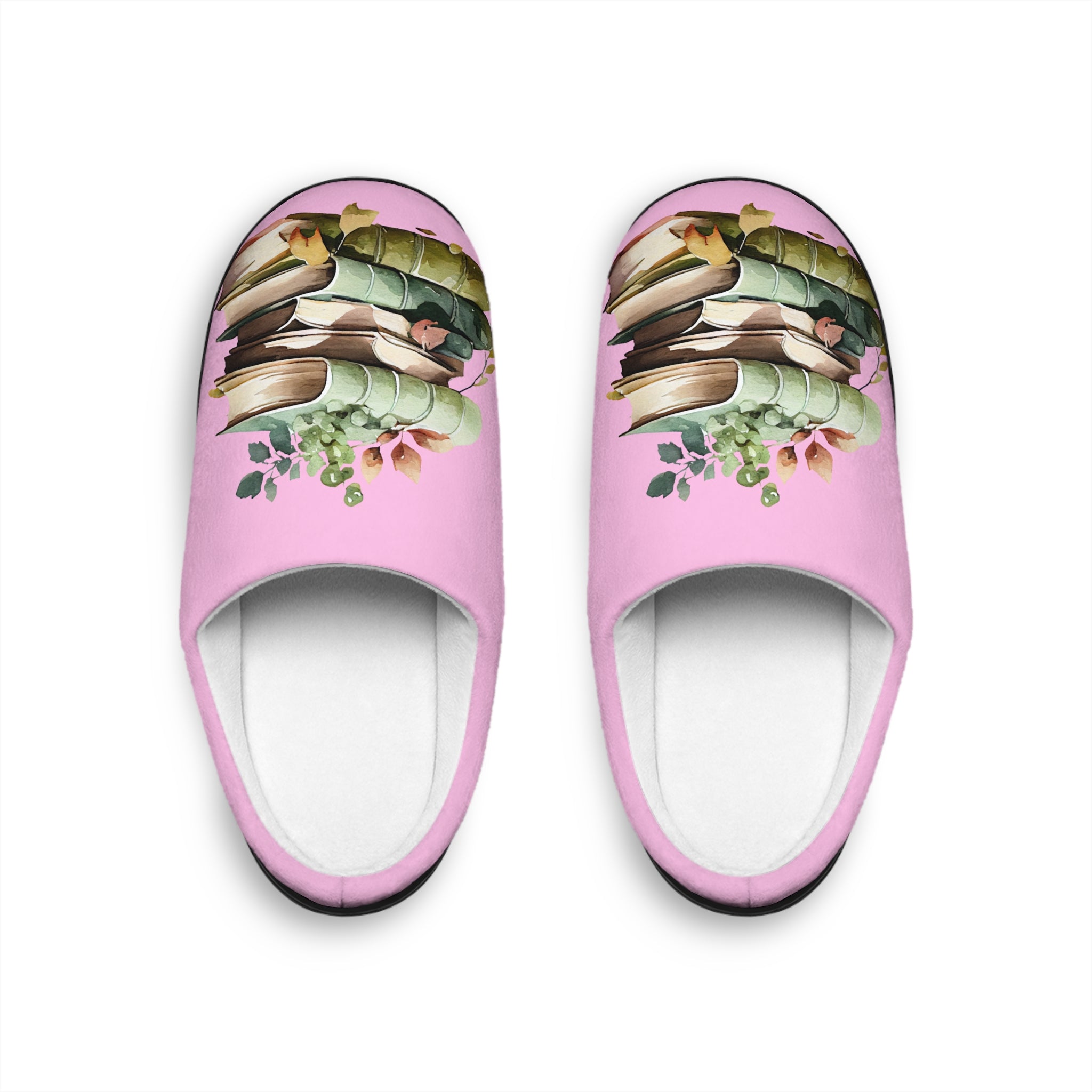 Floral Garden Women's Slippers — Pink Indoor Cozy Home Shoes