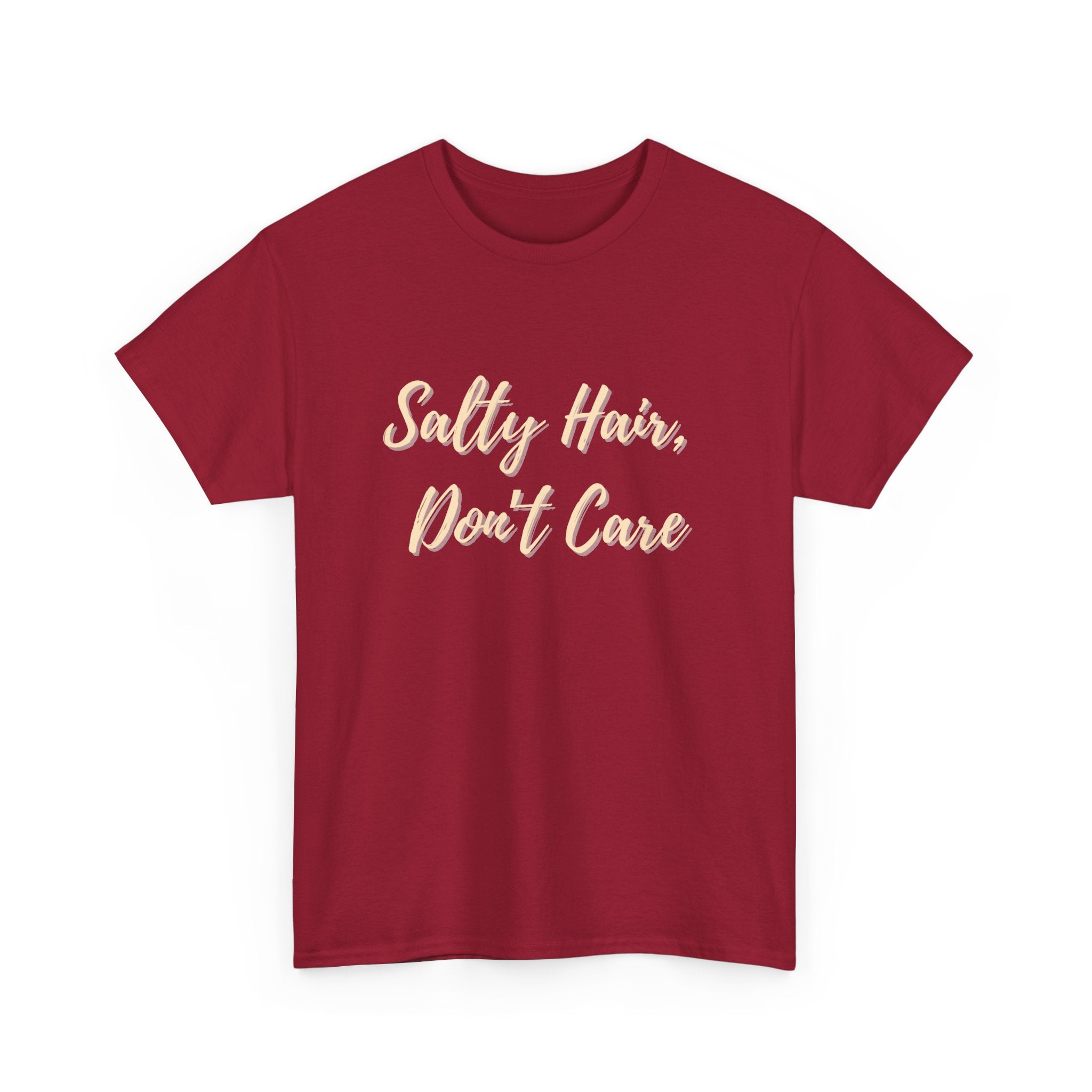 Salty Hair Don't Care T-Shirt - Beachy Summer Tee for Women & Men