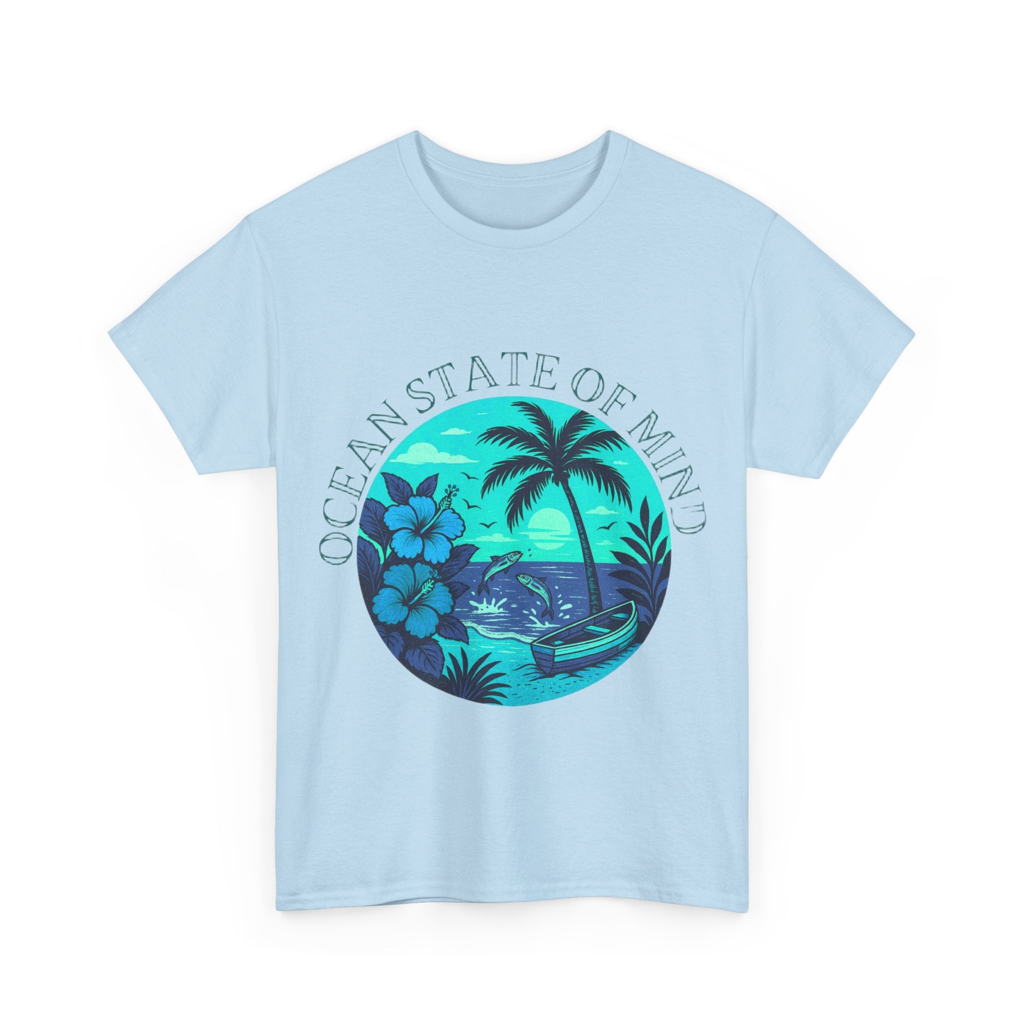 Ocean State of Mind Unisex Heavy Cotton Tee, Beach Vibes Shirt, Summer T-Shirt, Gift for Ocean Lovers, Tropical Relaxation Tee, [...]