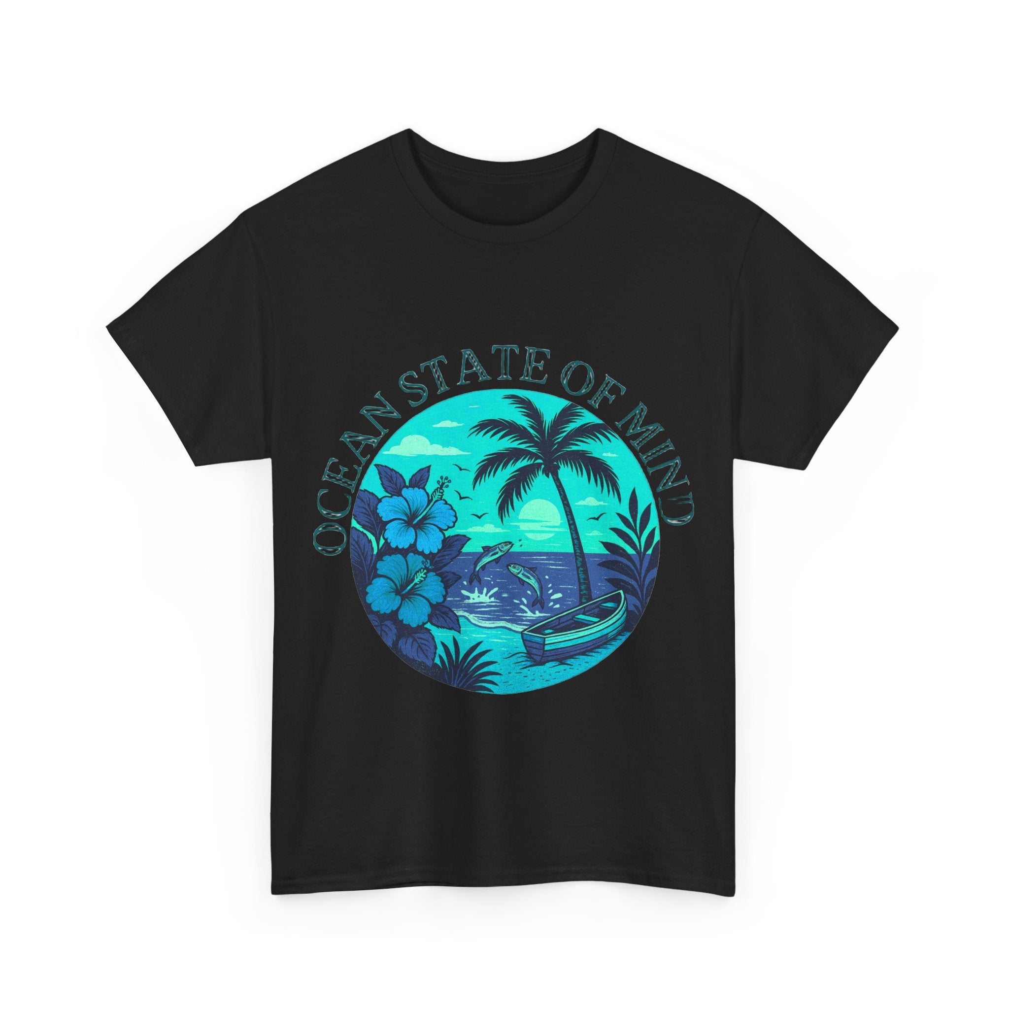 Ocean State of Mind Unisex Heavy Cotton Tee, Beach Vibes Shirt, Summer T-Shirt, Gift for Ocean Lovers, Tropical Relaxation Tee, [...]