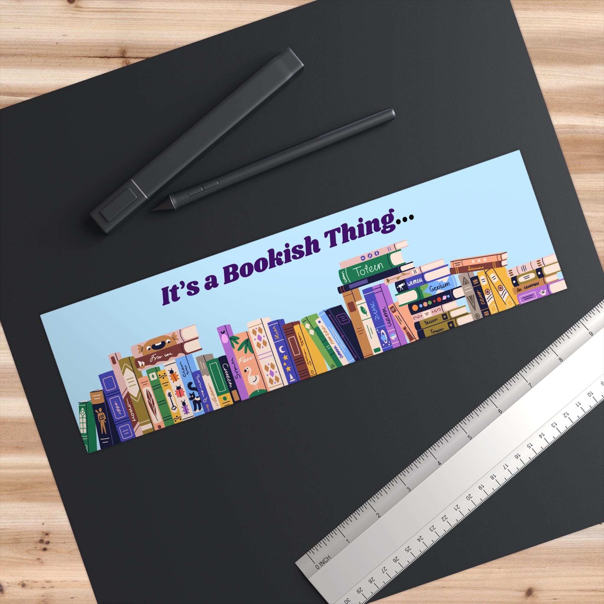 Bookish Bumper Sticker - "It's a Bookish Thing" Colorful Bookshelf Decal