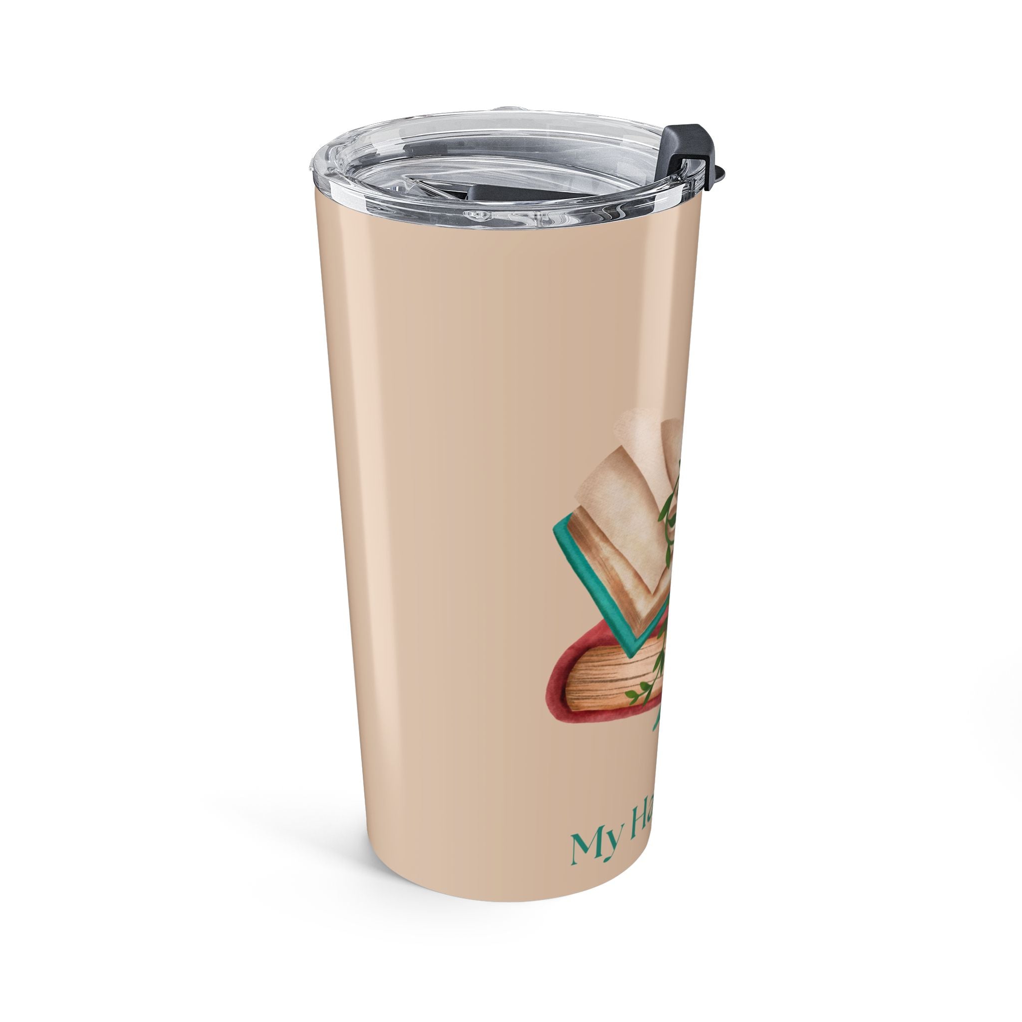20oz Floral Book Lover Tumbler - "My Happy Place" Travel Mug