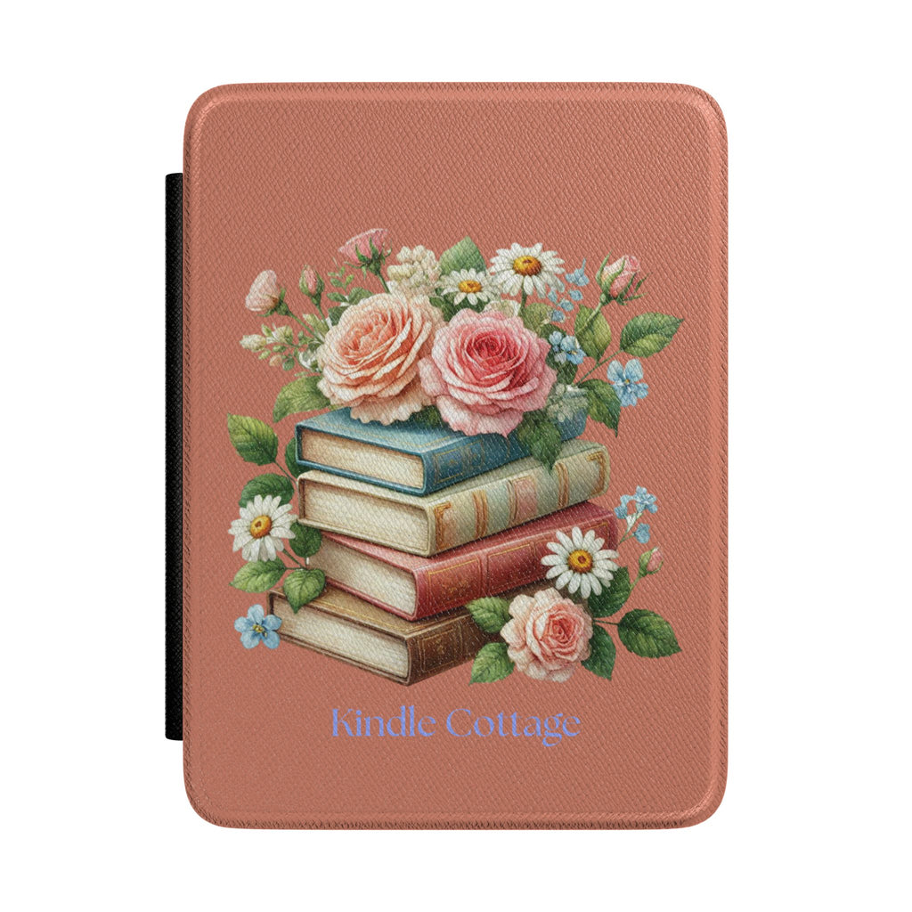 Kindle Case — Vintage Floral Stack of Books eReader Cover