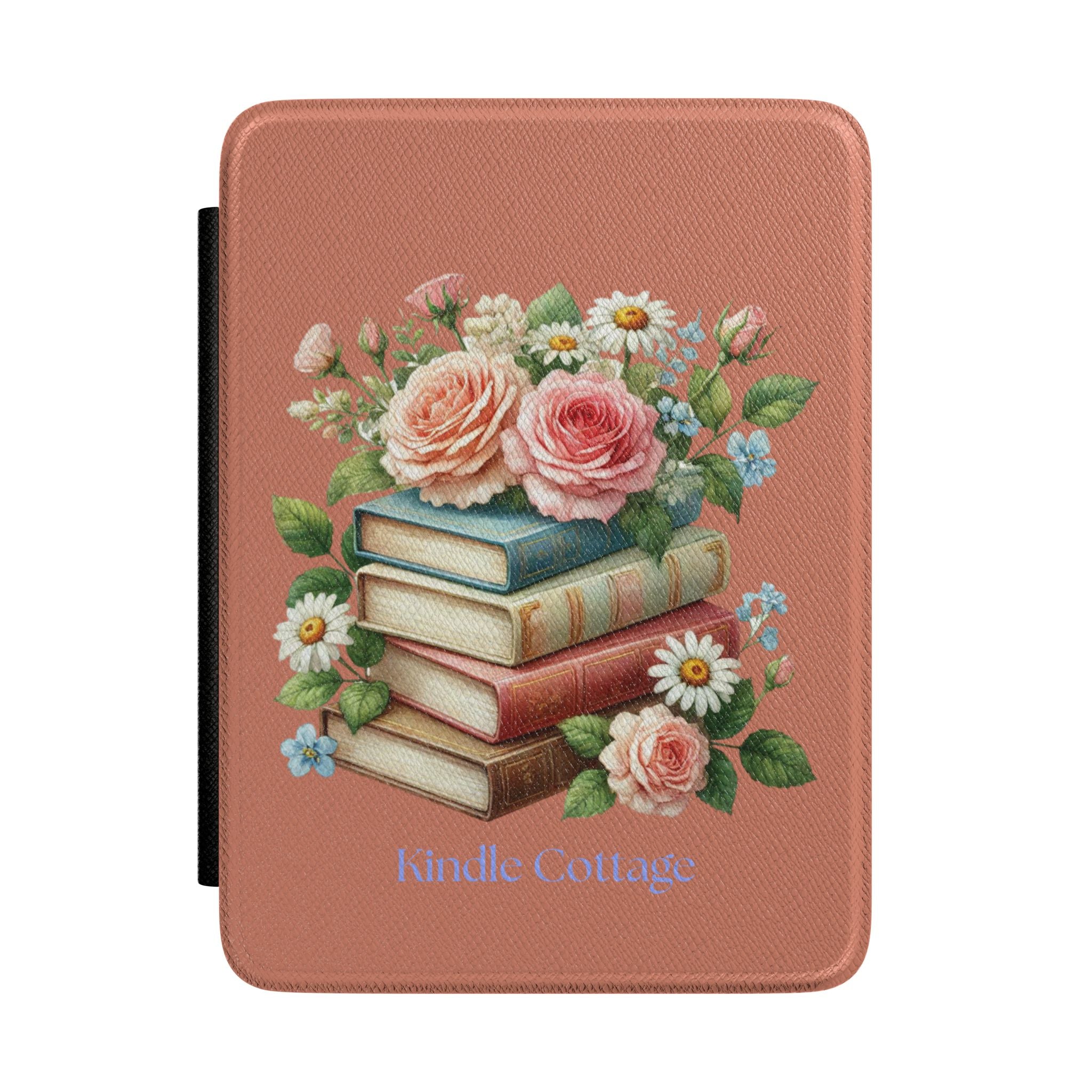Kindle Case — Vintage Floral Stack of Books eReader Cover