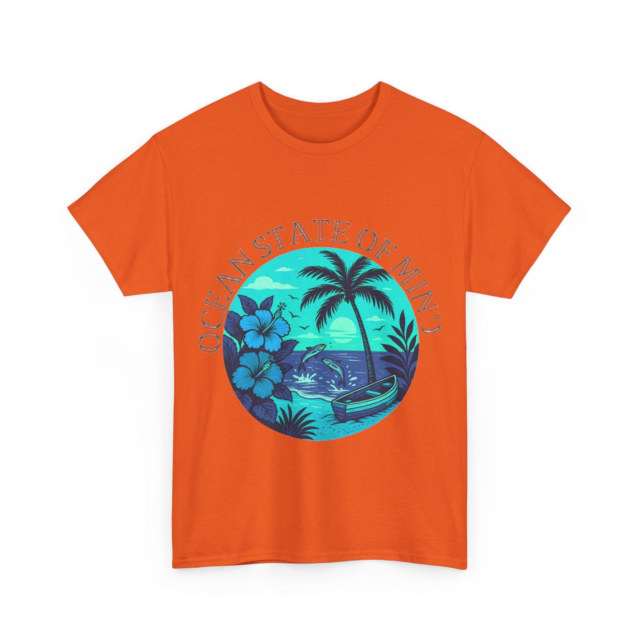 Ocean State of Mind Unisex Heavy Cotton Tee, Beach Vibes Shirt, Summer T-Shirt, Gift for Ocean Lovers, Tropical Relaxation Tee, [...]