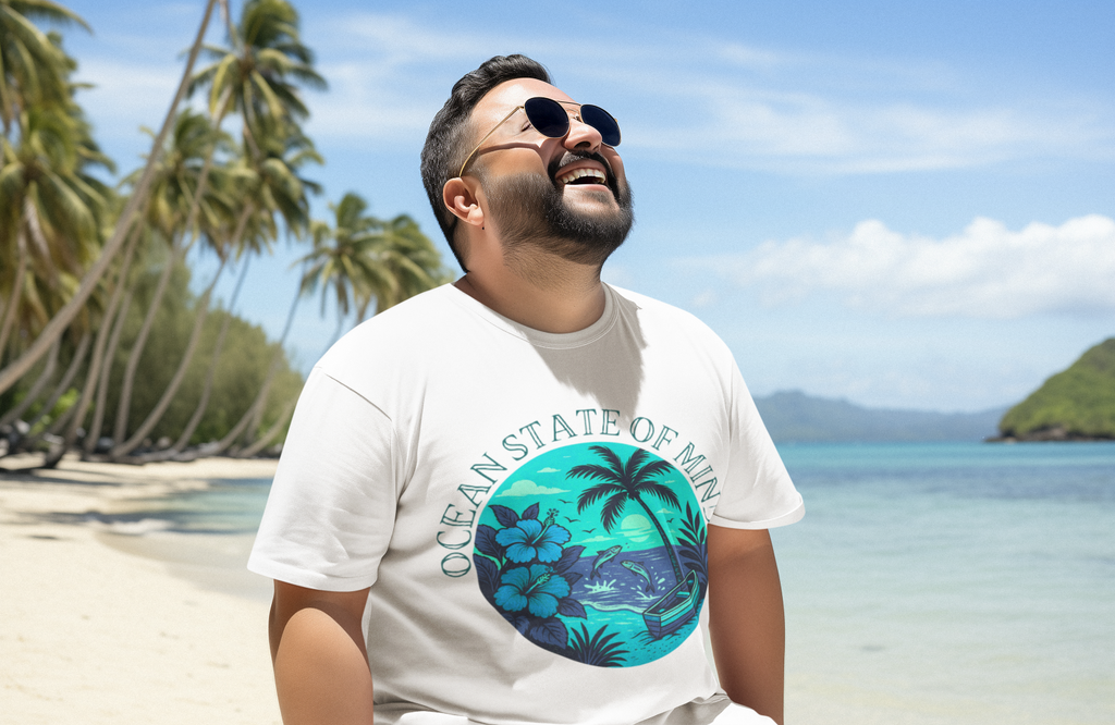 Ocean State of Mind Unisex Heavy Cotton Tee, Beach Vibes Shirt, Summer T-Shirt, Gift for Ocean Lovers, Tropical Relaxation Tee, [...]