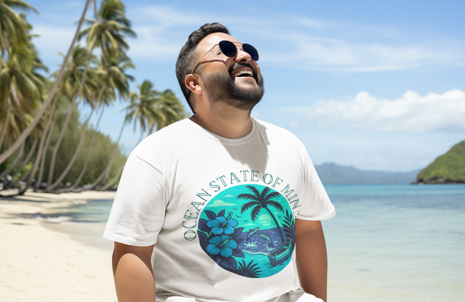 Ocean State of Mind Unisex Heavy Cotton Tee, Beach Vibes Shirt, Summer T-Shirt, Gift for Ocean Lovers, Tropical Relaxation Tee, [...]