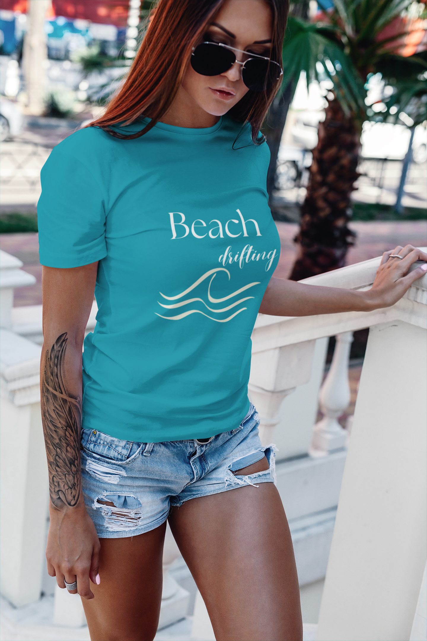 Beach Drifting T-Shirt — Coastal Wave Graphic Tee
