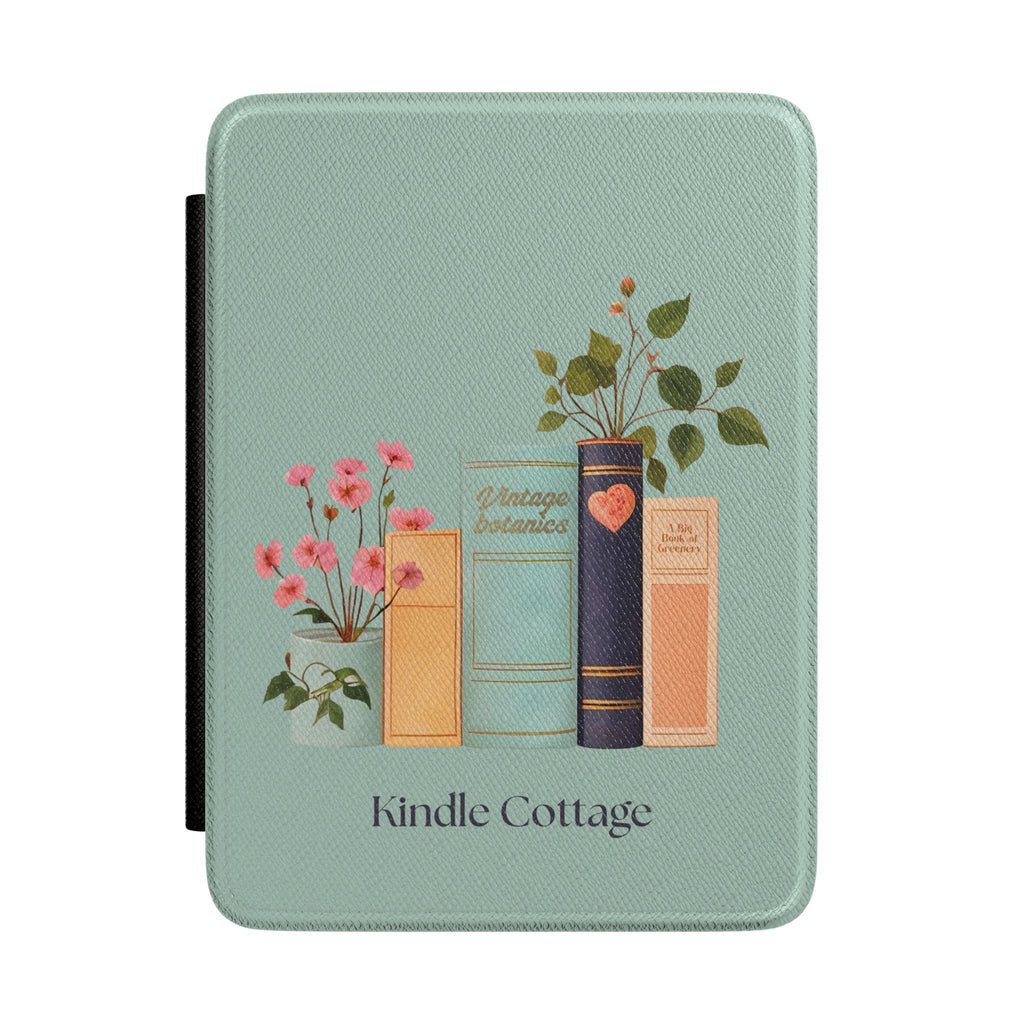 Kindle Case — Cottage Floral Book Stack Cover