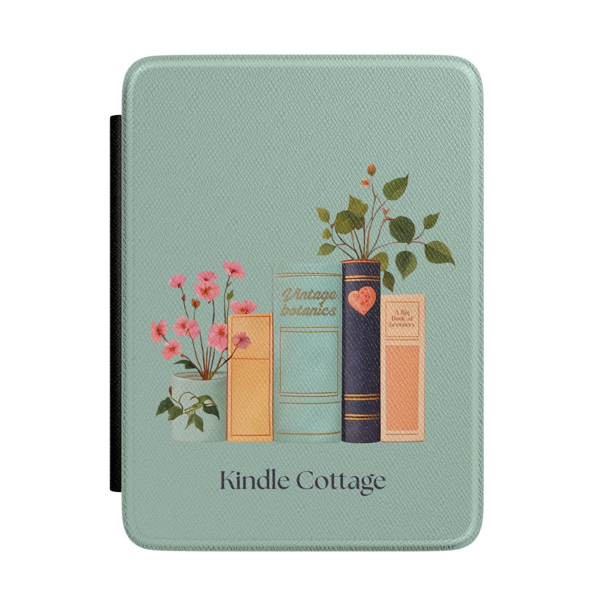 Kindle Case — Cottage Floral Book Stack Cover