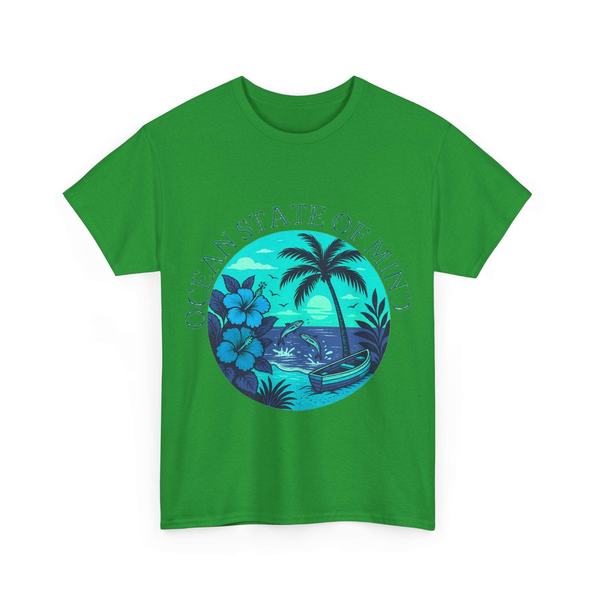 Ocean State of Mind Unisex Heavy Cotton Tee, Beach Vibes Shirt, Summer T-Shirt, Gift for Ocean Lovers, Tropical Relaxation Tee, [...]