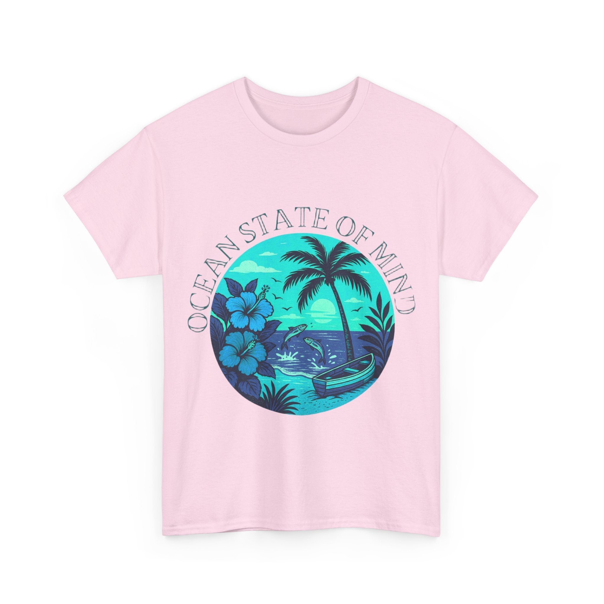 Ocean State of Mind Unisex Heavy Cotton Tee, Beach Vibes Shirt, Summer T-Shirt, Gift for Ocean Lovers, Tropical Relaxation Tee, [...]