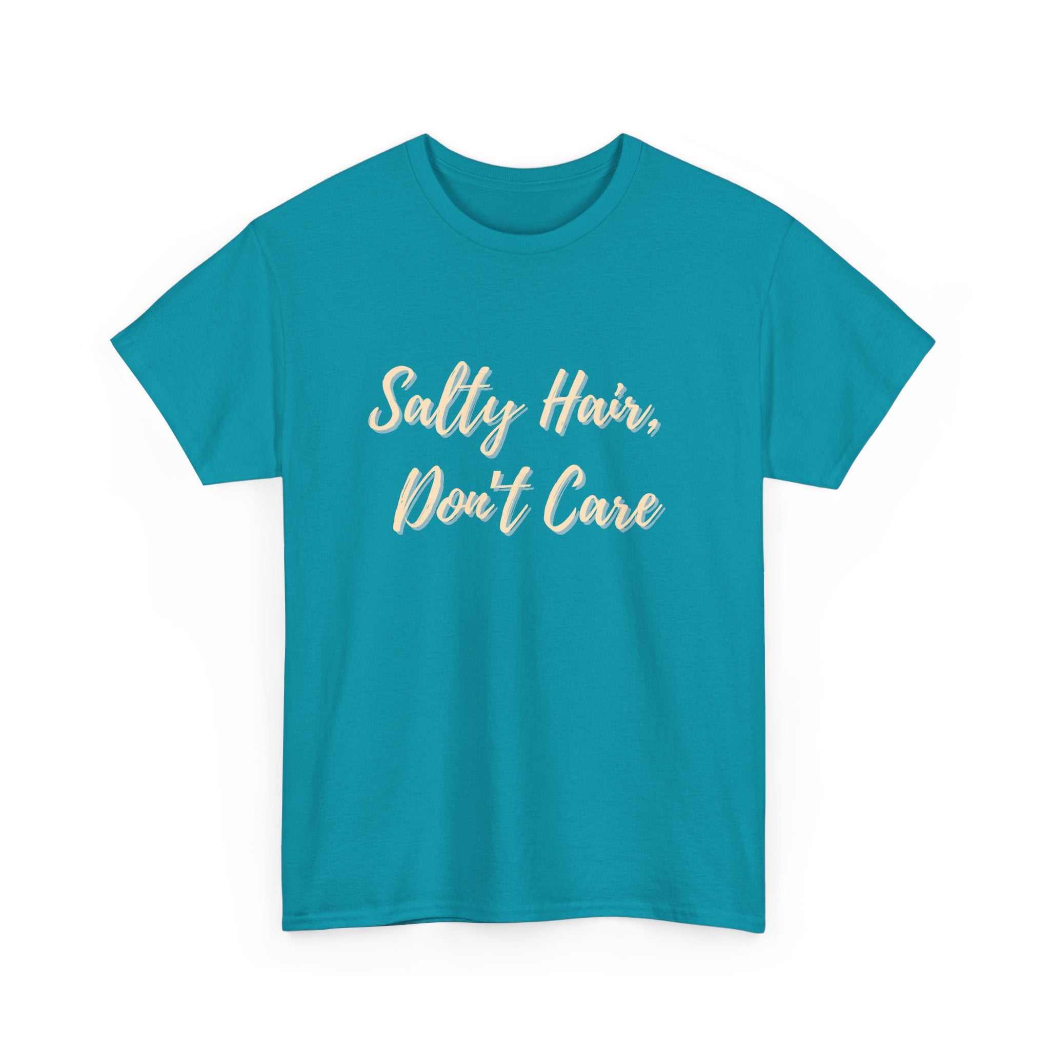 Salty Hair Don't Care T-Shirt - Beachy Summer Tee for Women & Men