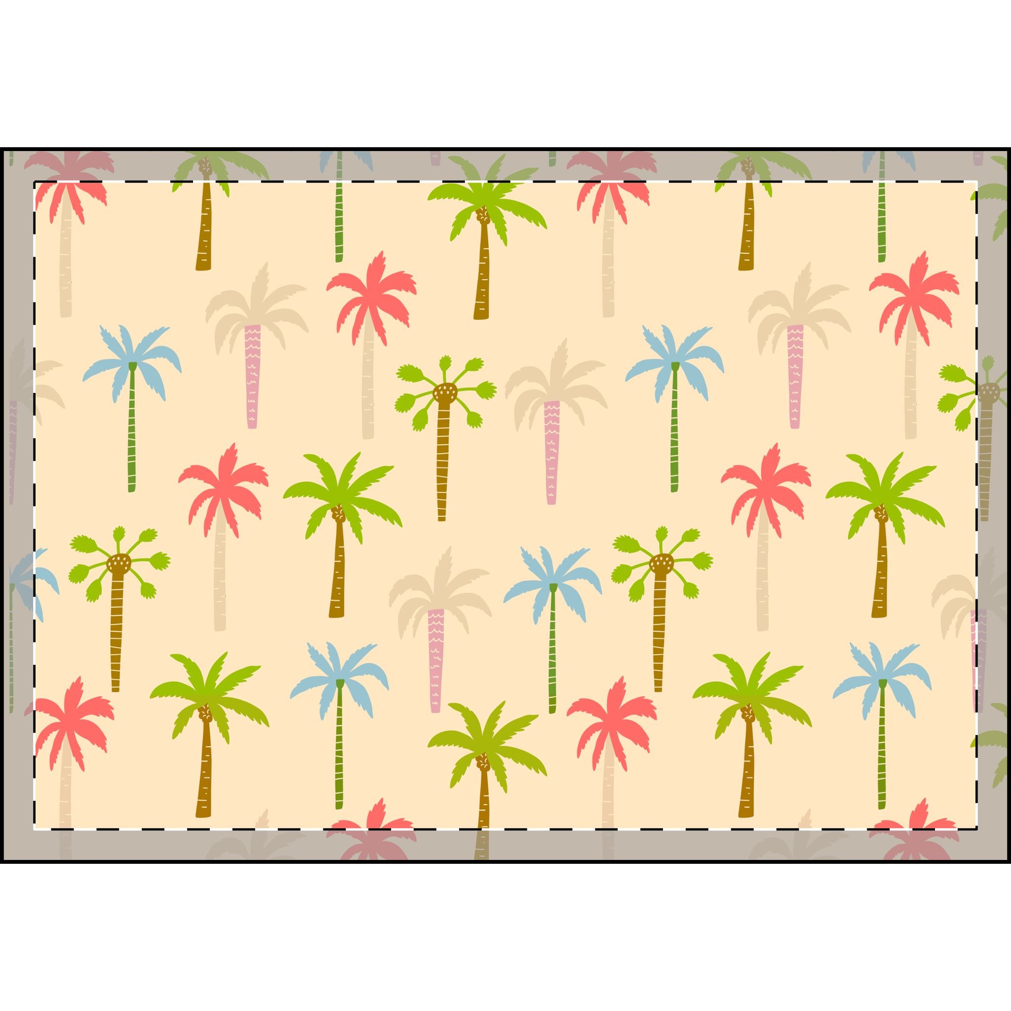 Tropical Palm Velveteen Plush Blanket — Soft Palm Tree Throw for Beach Vibes, Kids & Home Décor